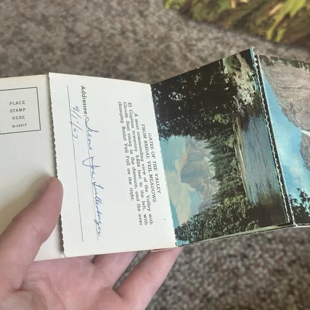 Vintage California Postcard Lot Giant Hearst Castle Yosemite Booklet 3 Pcs